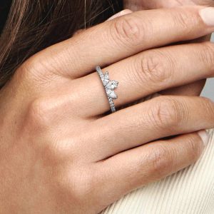 Sparkling Herbarium Cluster Ring Sterling silver