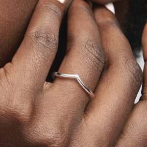 Polished Wishbone Ring Sterling silver