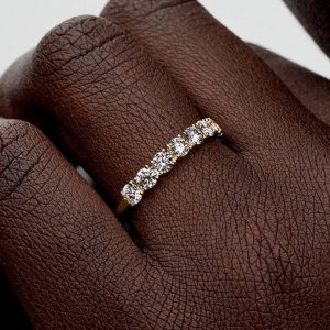 Pandora Era 14k Gold Lab-grown Diamond Half Eternity Band Ring 0.90 ct TW, 14k gold