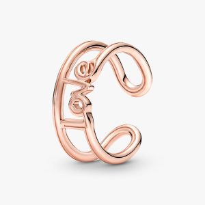 FINAL SALE - Pandora ME Love Open Ring 14k rose gold plating