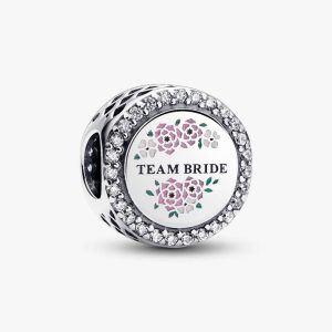 Engravable Team Bride Charm Sterling silver