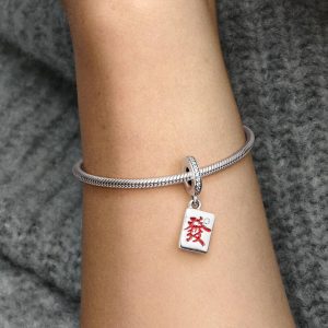 FINAL SALE - Mahjong Dangle Charm Sterling silver