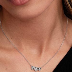 Halo Heart Trilogy Collier Necklace Sterling silver