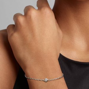 FINAL SALE - Pandora Infinite Sterling Silver Lab-grown Diamond Chain Bracelet 0.15 ct TW, Sterling silver