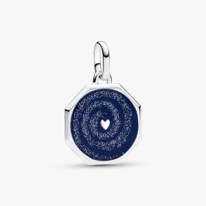FINAL SALE - Pandora ME Galaxy Heart Medallion Charm Sterling silver