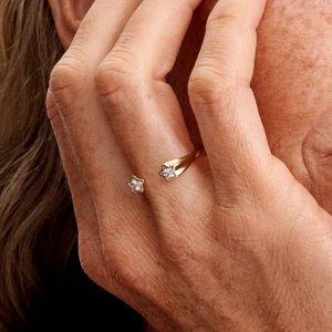 Shooting Stars Open Ring 14k gold plating