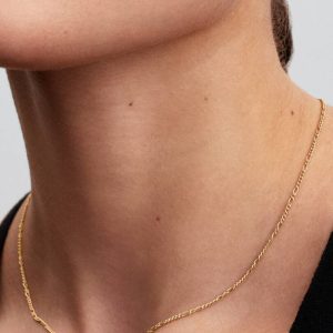 Pandora Era Figaro Chain Necklace 14k gold