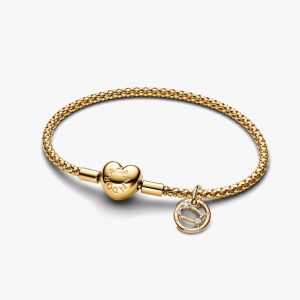 Gemini Zodiac Dangle Charm Studded Bracelet Set 2 Quantity