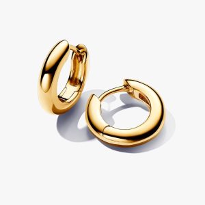 Round Hoop Earrings 14k gold plating