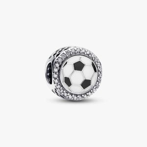 Engravable Soccer Charm Sterling silver