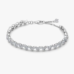 Triple Stone Heart Bracelet Sterling silver