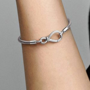 FINAL SALE - Pandora Moments Infinity Knot Snake Chain Bracelet Sterling silver