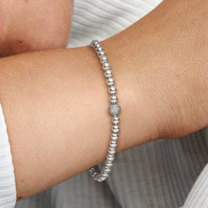 Beads & Pav?? Bracelet Sterling silver