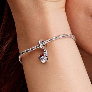 Disney Minnie Mouse Silhouette Dangle Charm Sterling silver