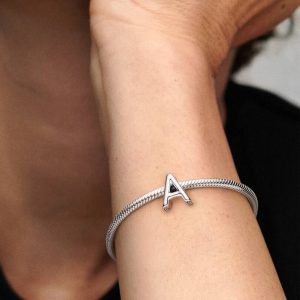 Letter A Alphabet Charm Sterling silver