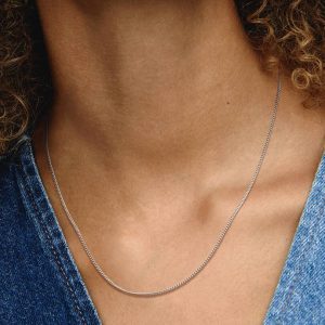 Curb Chain Necklace Sterling silver