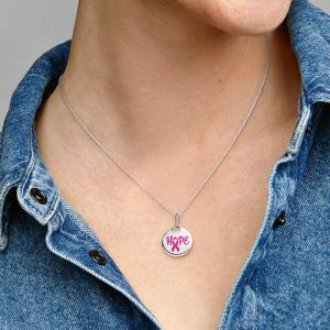 FINAL SALE - Hope Pink Ribbon Pendant