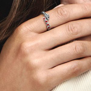 FINAL SALE - Game of Thrones Dragon Sparkling Ring Sterling silver