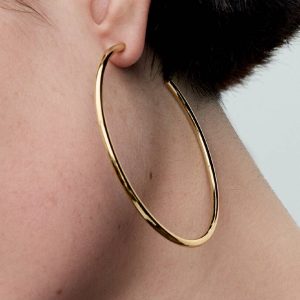 FINAL SALE - Open 65 mm Hoops 14k gold plating
