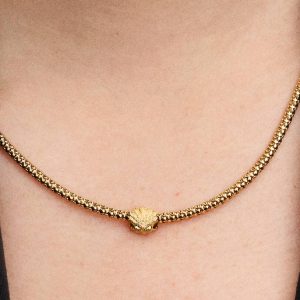 Textured Shell Mini Charm 14k gold plating
