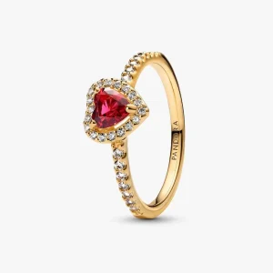 Elevated Heart Ring 14k gold plating