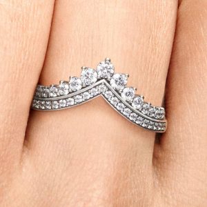 Princess Wishbone Ring Sterling silver