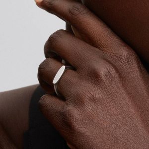 Engravable Bar Ring Sterling silver