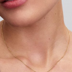 Pandora Era Lab-Grown Diamond Droplet Bar Necklace 0.09 ct TW, 14k gold