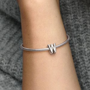 Letter W Alphabet Charm Sterling silver
