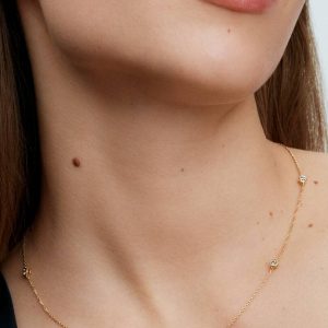 FINAL SALE - Pandora Era Bezel 14k Gold Lab-grown Diamond Station Necklace 0.50 ct TW, 14k gold