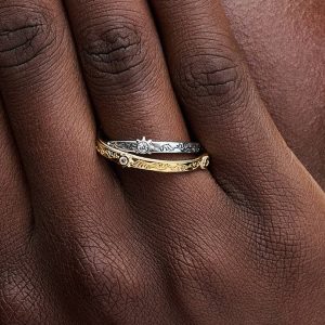 FINAL SALE - Game of Thrones Spinning Astrolabe Ring Sterling silver, 14k gold plating