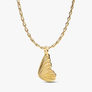 Engravable Butterfly Wings Pendant Necklace 2 Quantity