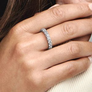 Sparkling Row Eternity Ring Sterling silver
