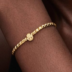 Textured Hamsa Hand Mini Charm 14k gold plating