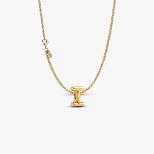 Letter I Charm Necklace 2 Quantity