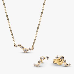 Pandora Era 14K Gold Lab-Grown Diamond Droplets Jewelry Set 2 Quantity
