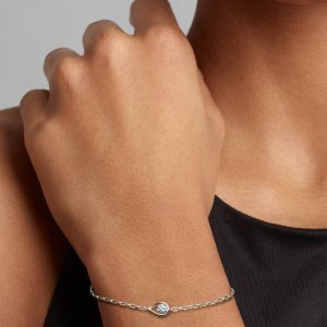 FINAL SALE - Pandora Infinite Sterling Silver Lab-grown Diamond Chain Bracelet 0.25 ct TW, Sterling silver