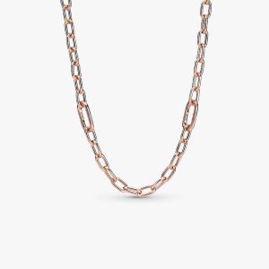 FINAL SALE - Pandora ME Small-Link Chain Necklace 14k rose gold plating
