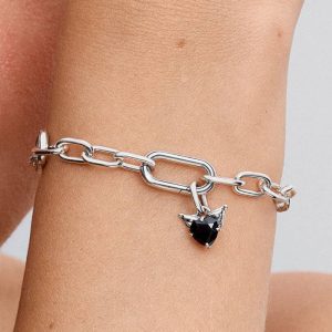 Winged Heart Mini Dangle Charm Sterling silver