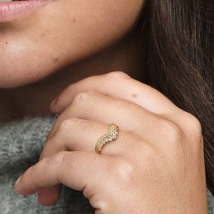 Pandora Timeless Wish Tiara Ring 14k gold plating