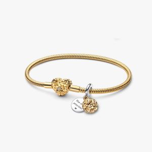 My Pandora Two Tone Daisy Dangle Charm Bracelet Set 2 Quantity