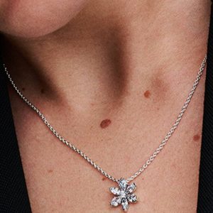 Sparkling Herbarium Cluster Pendant Necklace Sterling silver