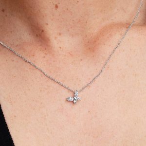 Butterfly Pendant Necklace Sterling silver