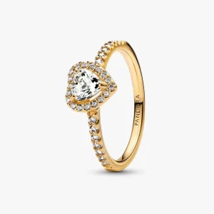 Elevated Heart Ring 14k gold plating