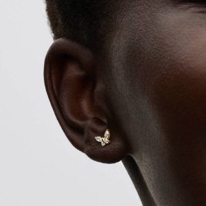 Butterfly Stud Earrings 14k gold plating