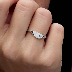 Pandora ME Halved Enamel Signet Ring Sterling silver