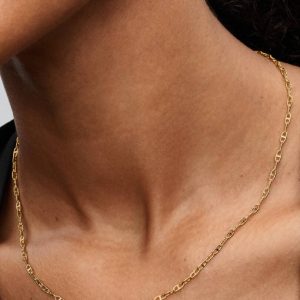 Anchor Chain Necklace 14k gold plating
