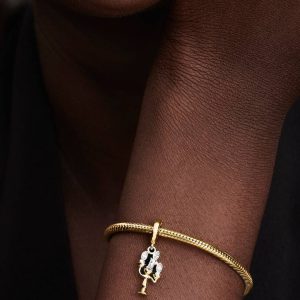 Disney Beauty and the Beast Lumiere Dangle Charm Sterling silver, 14k gold plating