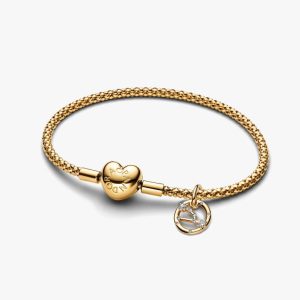 Taurus Zodiac Dangle Charm Studded Bracelet Set 2 Quantity