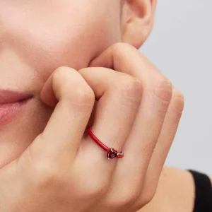 Red Chakra Heart Ring Sterling silver